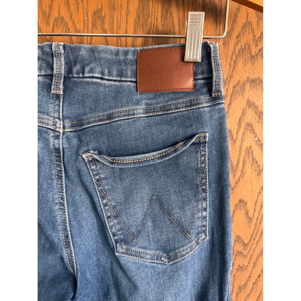 Wrangler Womens High Rise Flare Jeans Blue Medium Wash Denim 27x32 112359281